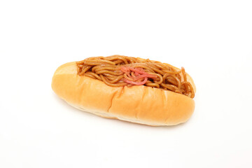 白バックの焼きそばパン