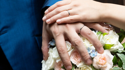 Obraz na płótnie Canvas Marriage ring cut taken at a wedding