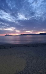 Obraz premium Atardecer en la Costa occidental de Galicia
