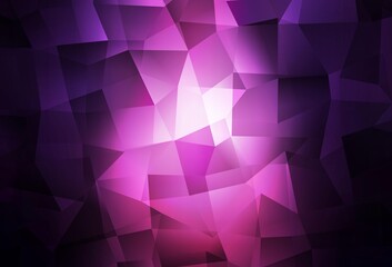 Fototapeta premium Dark Pink vector polygon abstract backdrop.