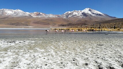 lake in the mountains of uyuni bolivia 
