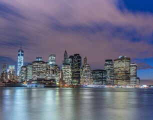 Obraz premium View of lower Manhattan from Brooklyn