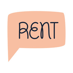 rent lettering design
