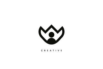 Simple Leadership Logo Design. Creative vector based icon template.