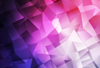 Dark Purple, Pink vector abstract polygonal template.