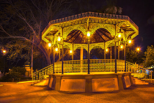 Plaza or Plaza Kiosko Mexicano made of wrought iron dating from the year 1800