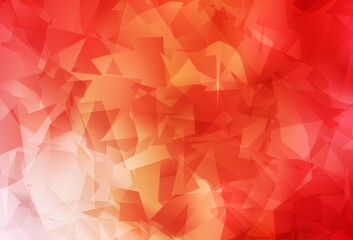 Light Red, Yellow vector abstract mosaic pattern.