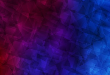 Fototapeta premium Dark Blue, Red vector triangle mosaic texture.