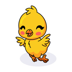 Cute little yellow chick cartoon