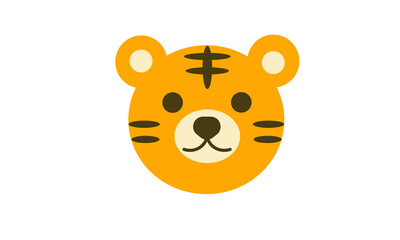 シンプルなかわいいトラのイラスト