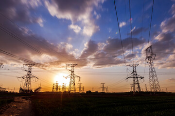 the pylon in the evening