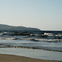 irish beach and waves