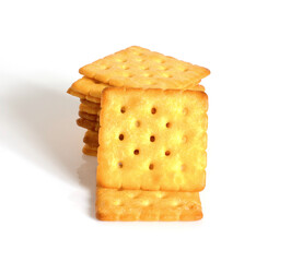 cracker on white background