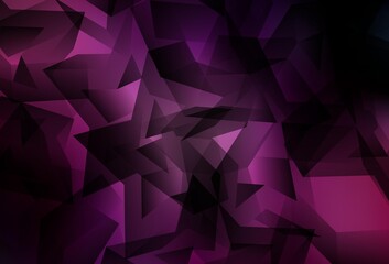 Fototapeta premium Dark Purple, Pink vector polygonal template.