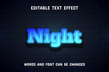 Night text - neon text effect