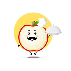 Cute apple characters become chef