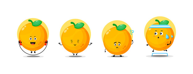 Cute orange character collection