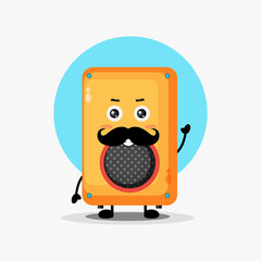 Cute speaker character with mustache