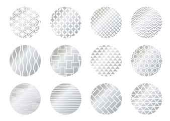 和の文様フレーム(銀)