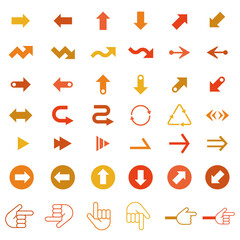 シンプルで可愛い矢印アイコンセット　ポインター