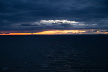 sunrise over the sea bay