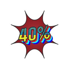 percentage discount sale 40 percent  illustration vector suitable for shop market and etc