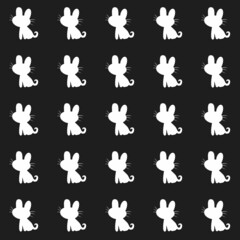 seamless pattern of cat shape background