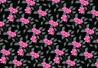 Indonesian batik motifs with flora and fauna patterns that are very distinctive and exclusive. vector EPS 10