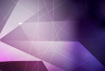 Dark Pink vector layout with lines, triangles.