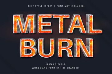 Metal Burn Editable Text Effect