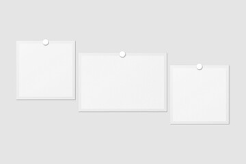 Blank Polaroid For Photo Frame Mockup. 3D Render.