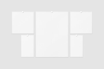 Blank Polaroid For Photo Frame Mockup. 3D Render.