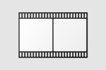 Black Film Strip For Photo Mockup. 3D Render.