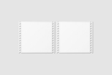 White Film Strip For Photo Mockup. 3D Render.