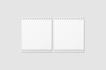 White Film Strip For Photo Mockup. 3D Render.