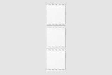 White Film Strip For Photo Mockup. 3D Render.