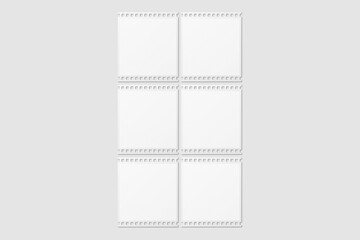 White Film Strip For Photo Mockup. 3D Render.