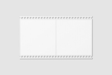 White Film Strip For Photo Mockup. 3D Render.
