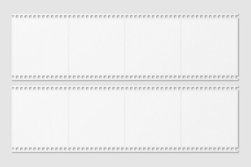 White Film Strip For Photo Mockup. 3D Render.