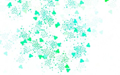 Light Green vector template with chaotic shapes.
