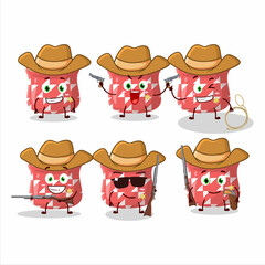 Cool cowboy dried ginger cartoon character with a cute hat