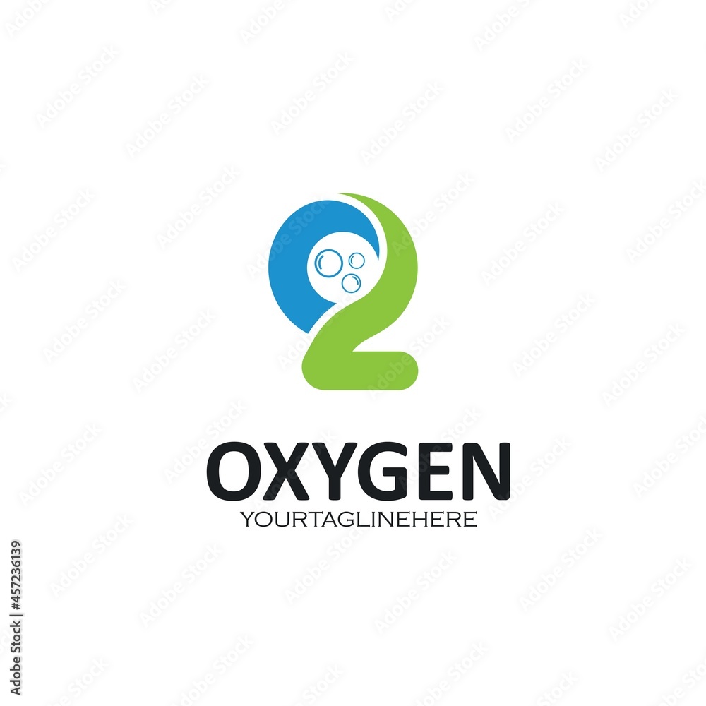 Wall mural oxygen icon vector concept design web