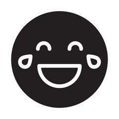 Obraz premium laughing glyph icon