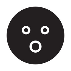 astonished glyph icon