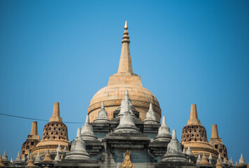 Fototapeta na wymiar Sandstone Pagoda at Wat Pa Kung, Roi Et Province, Thailand