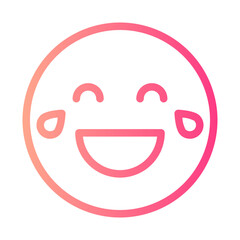 laughing gradient icon