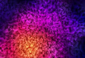 Fototapeta premium Dark Pink, Yellow vector polygon abstract layout.