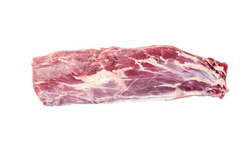 Beef tenderloin. A large piece of meat isolated on a white background.