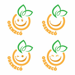 Smiling Orange Emotion Design Logo