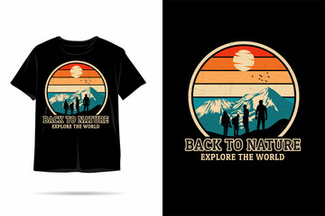 Back to nature silhouette t shirt design